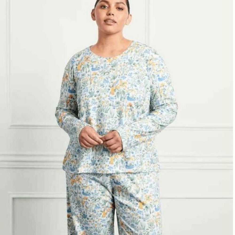 Hill House the Ivy Sleep Tee Long Sleeve Cotton in Sherwood Forest Size Small
